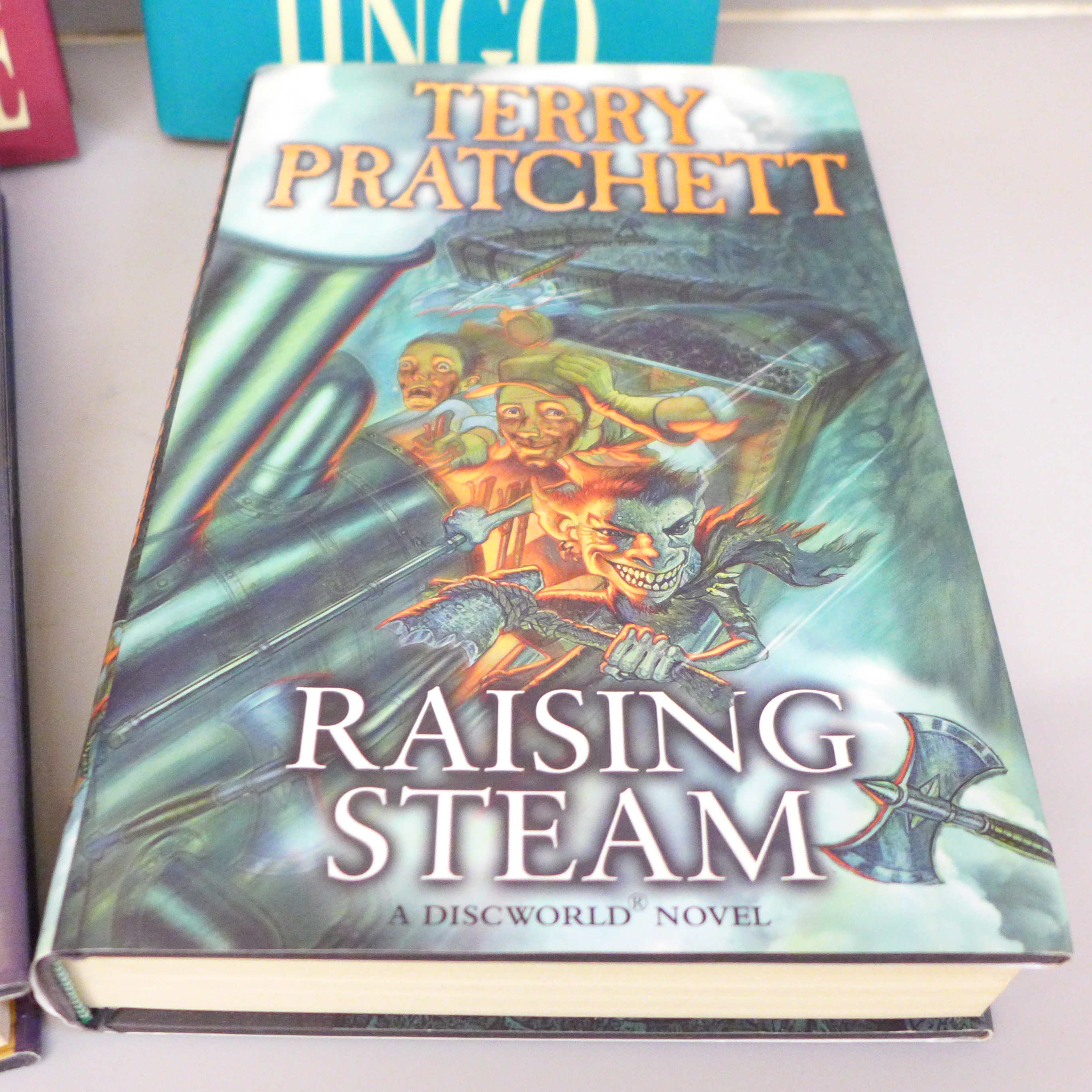 Four hardback first edition Discworld novels by Terry Pratchett with a signed paperback - - Image 3 of 3