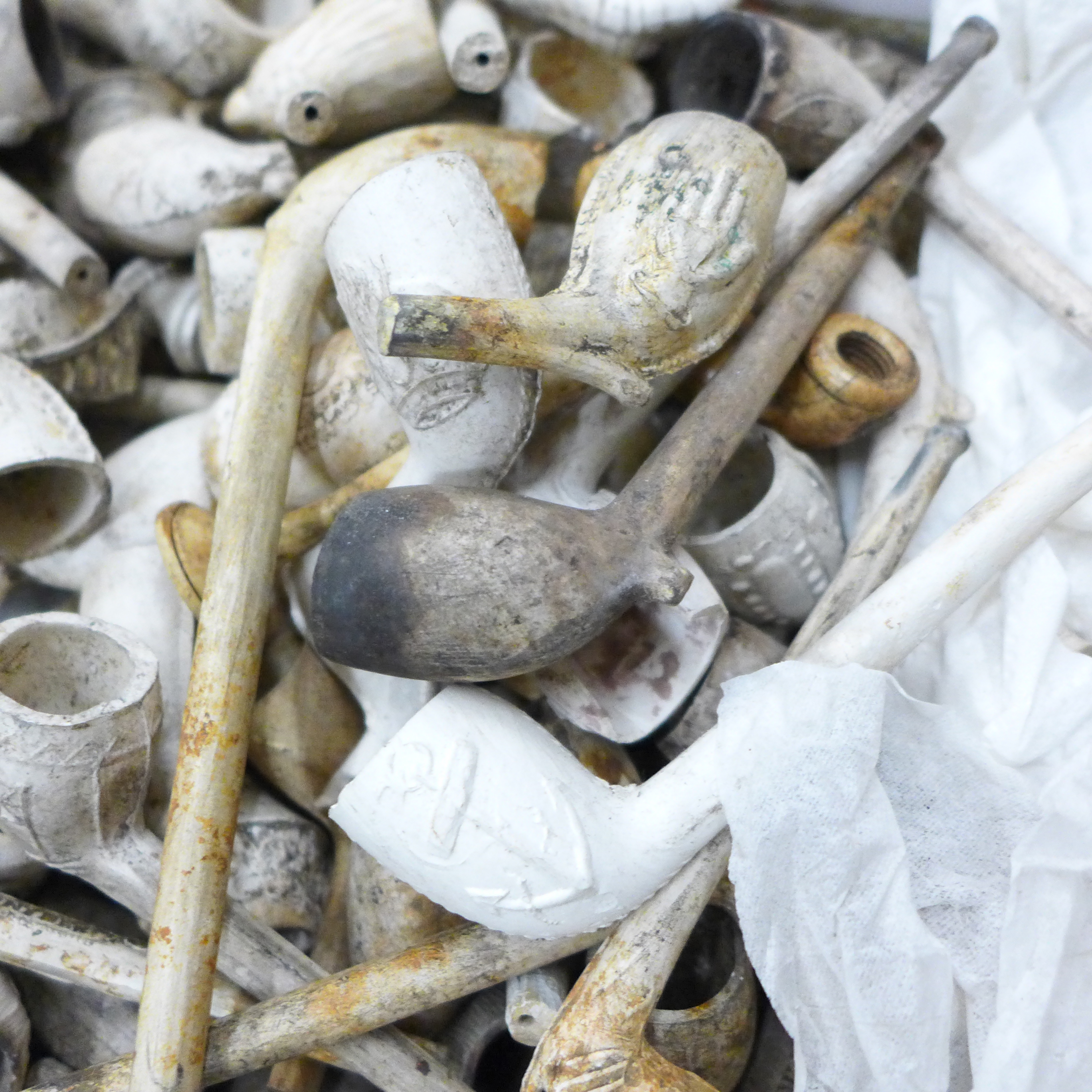 A large collection of old clay pipes - Image 5 of 5