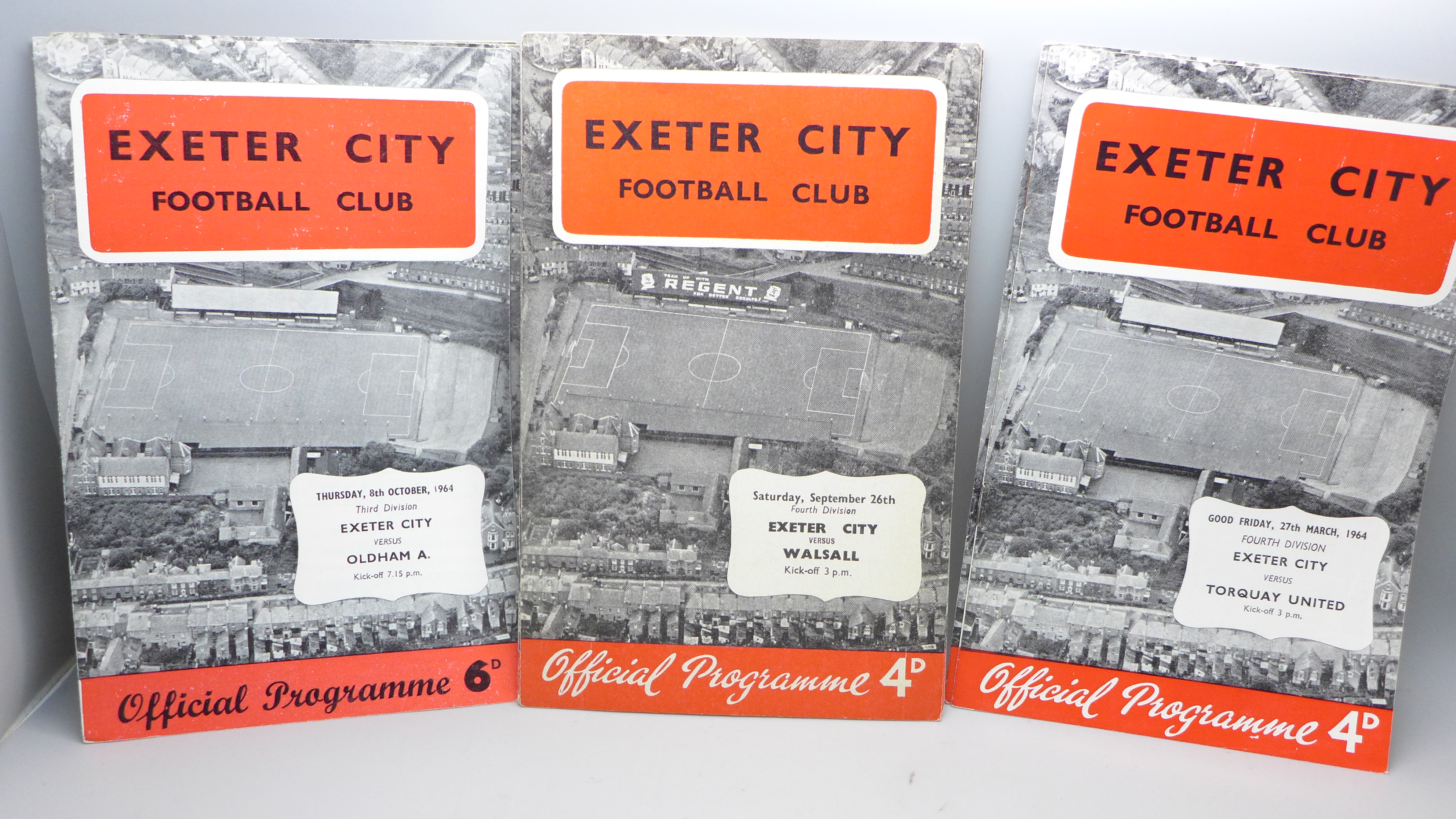 Football ephemera; Exeter City home programmes from the 1950s (5) and 1960s (17) including versus - Image 5 of 6