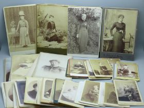 Over 60 cabinet cards and carte de visite