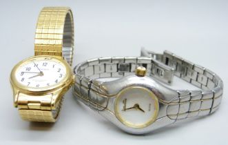 A lady's Sekonda watch and a lady's Ellesse watch