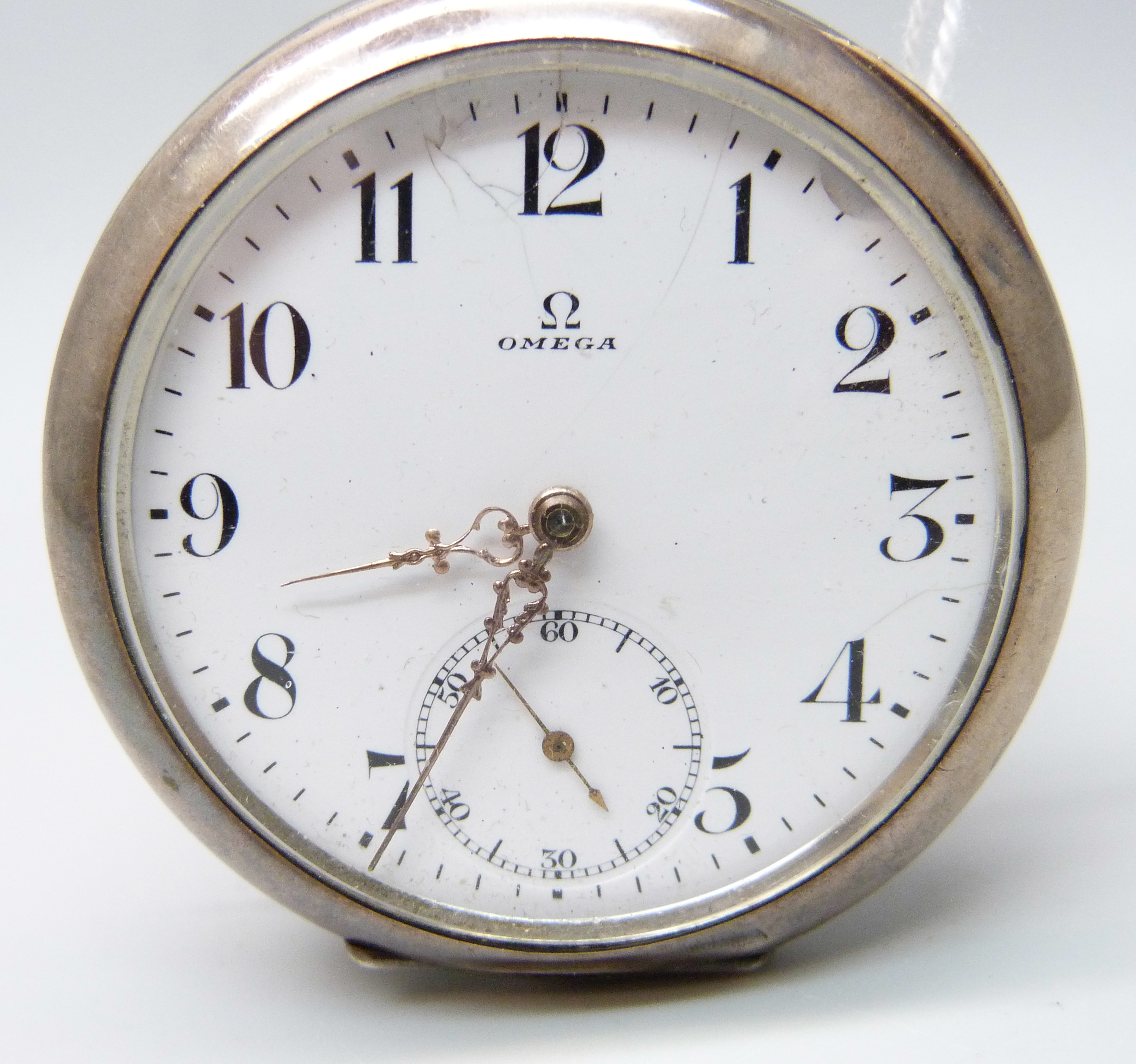 A gentleman's .800 silver cased top-wind Omega pocket watch, 'Omega, Grand Prix, Paris 1900' - Image 2 of 5