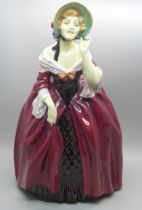 A large Royal Doulton figure, Margery, HN1413, 28cm, with Royal Doulton pamphlet, some crazing to