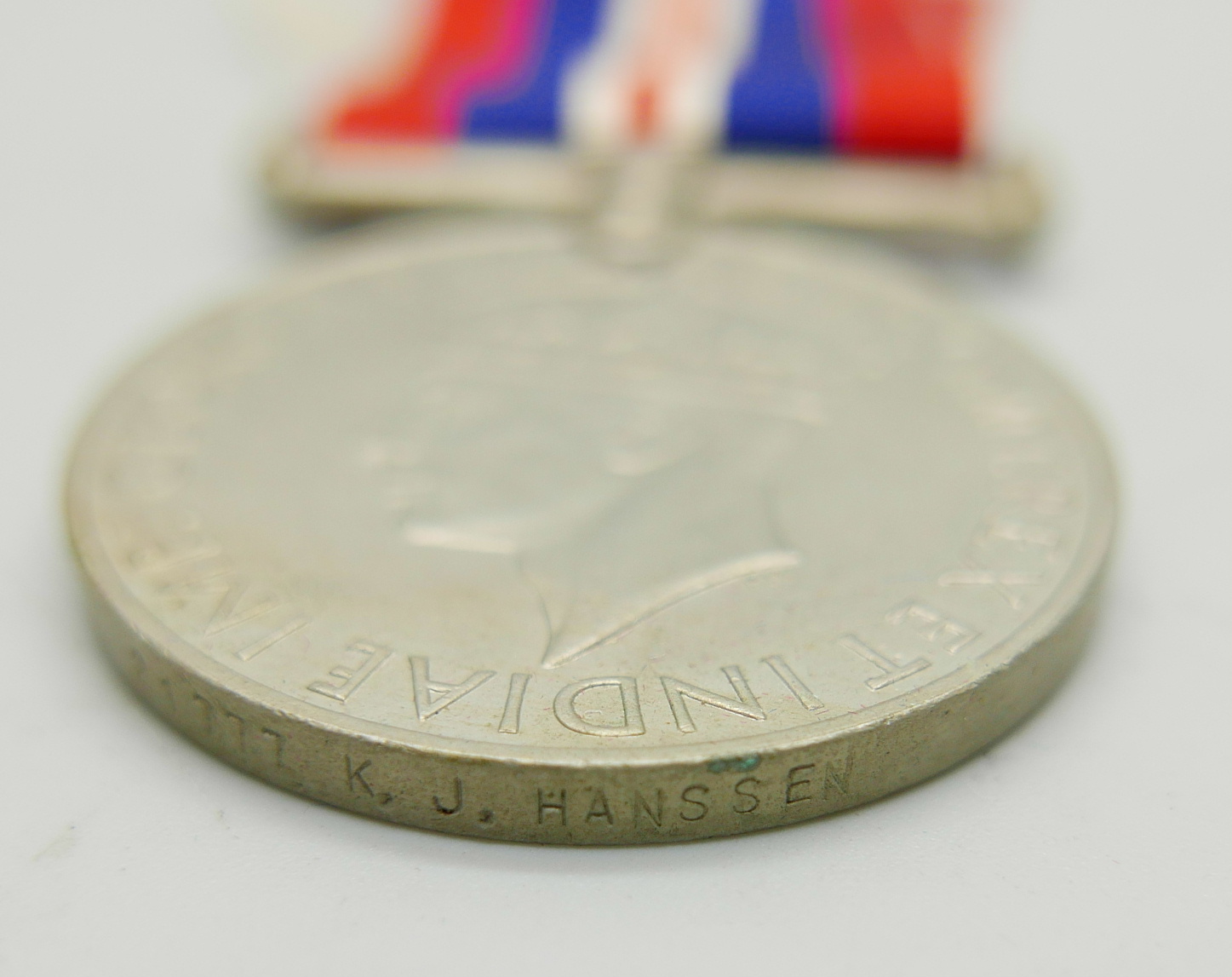 Assorted WWII medals, etc., including four to 21777 K.J. Hanssen with original address envelope - Image 11 of 11