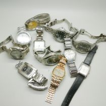 A collection of gentleman's wristwatches
