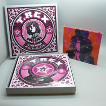 T.Rex 40th Anniversary 7" picture disc collection box set, limited edition and a T.Rex remixes CD