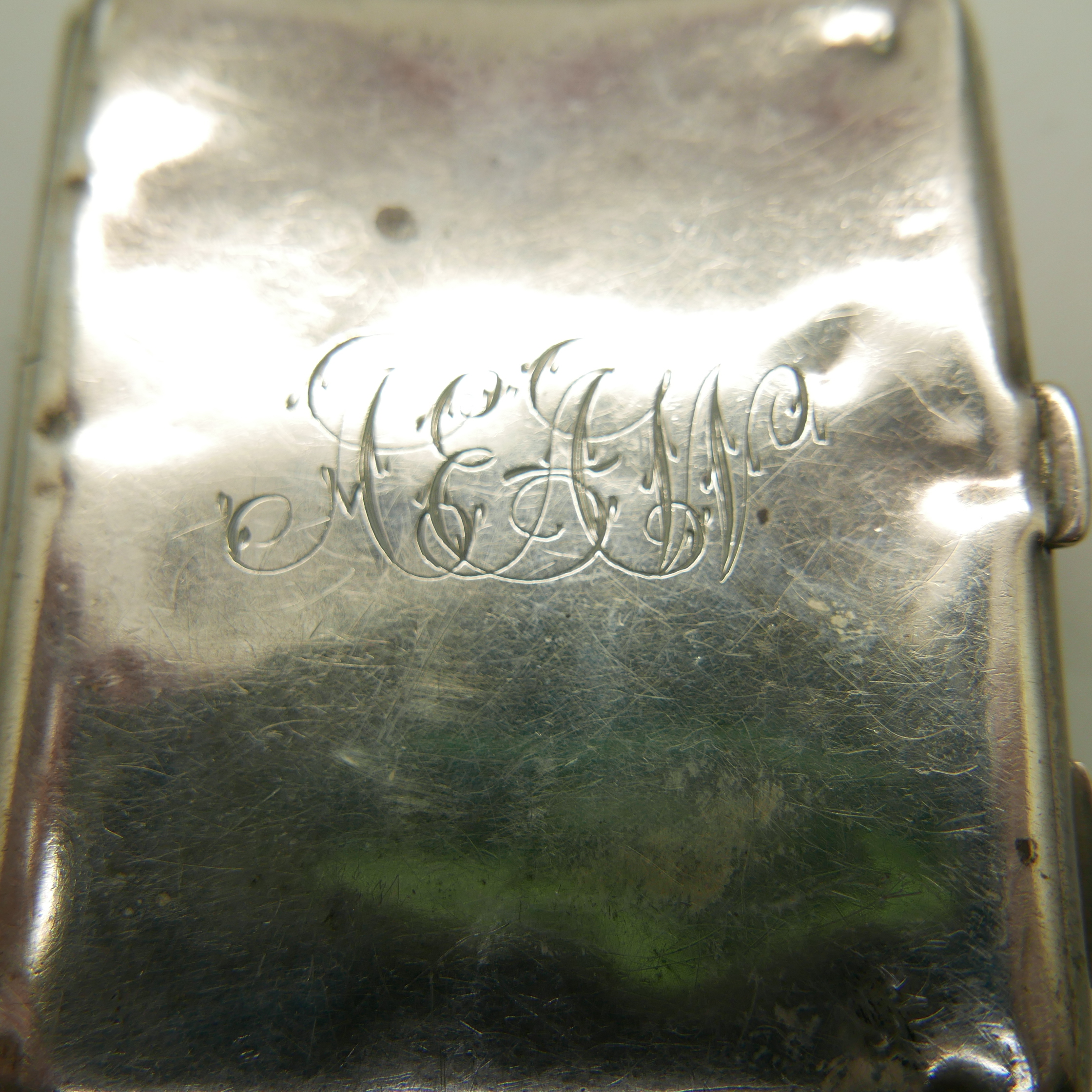 A silver cigarette case, Reynolds Angels detail, a/f, 72g - Image 4 of 7