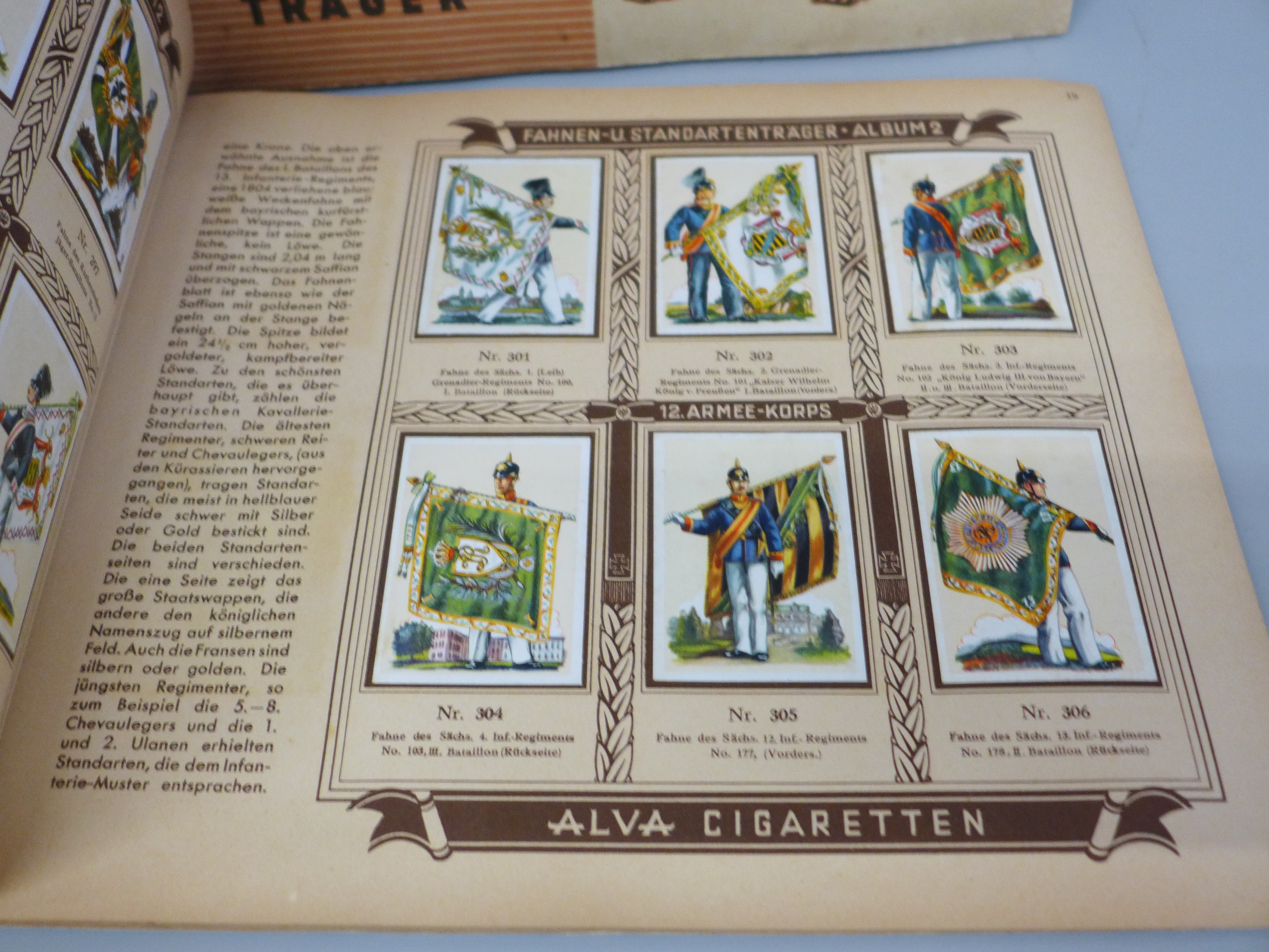 Two German cigarette card albums, Flags and Army Standards, 1930s - Image 3 of 9