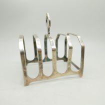A silver toast rack, 63.8g