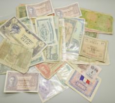 A collection of bank notes