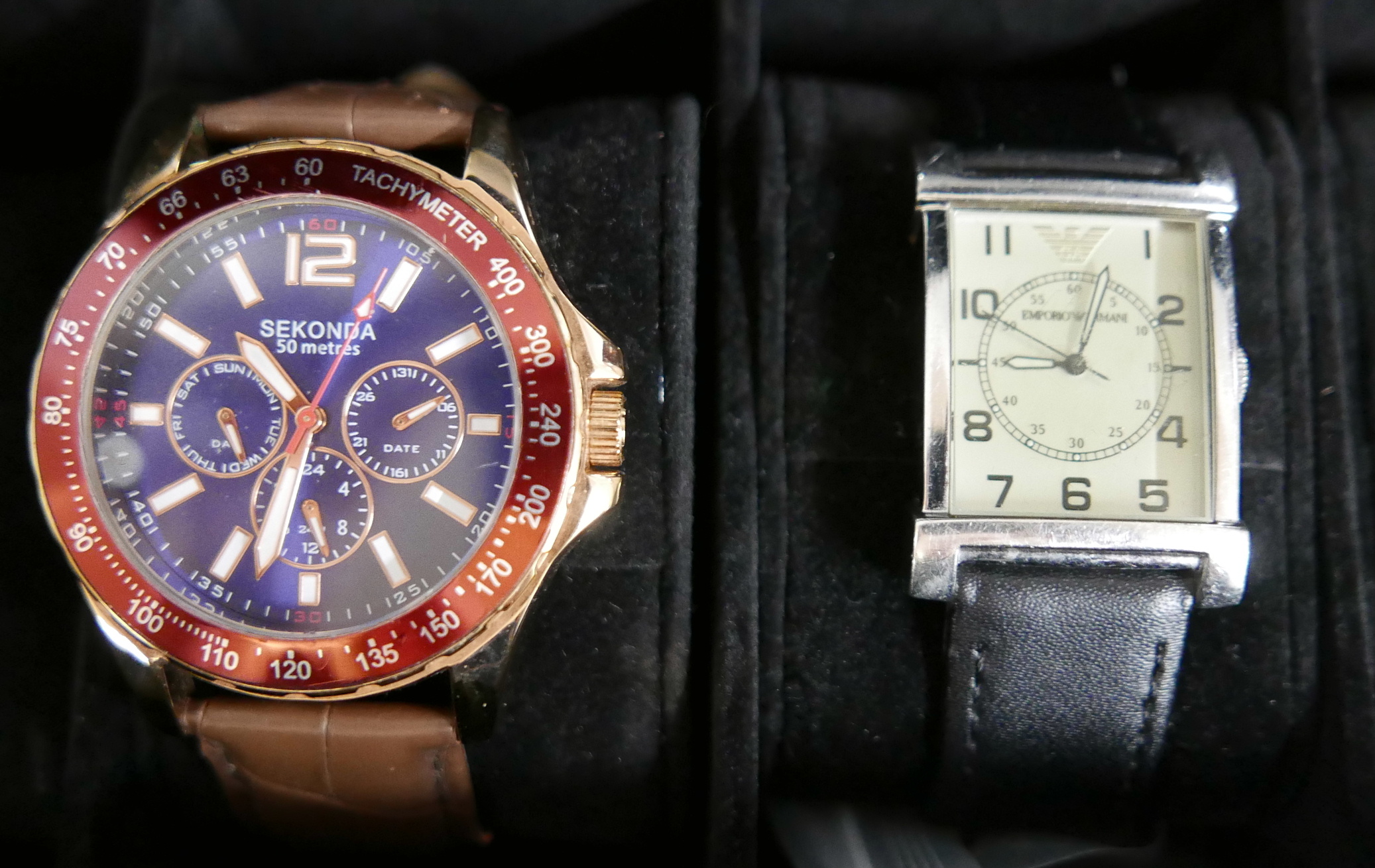Ten gentleman's wristwatches, Accurist, Lorus, Emporio Armani, Continental, Pulsar, Seiko, - Image 2 of 8