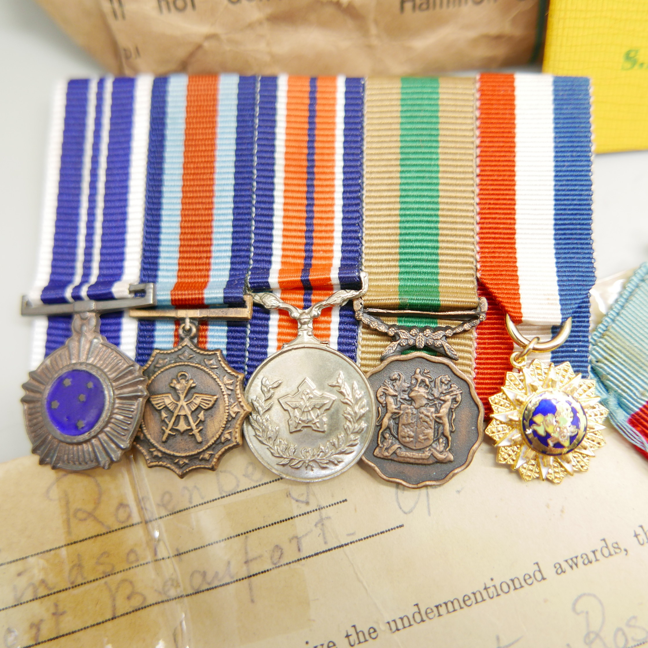 Assorted WWII medals, etc., including four to 21777 K.J. Hanssen with original address envelope - Image 8 of 11