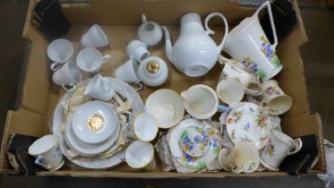 A collection of Rosenthal; a coffee set, six small plates, six coffee cups, a coffee pot, etc., a