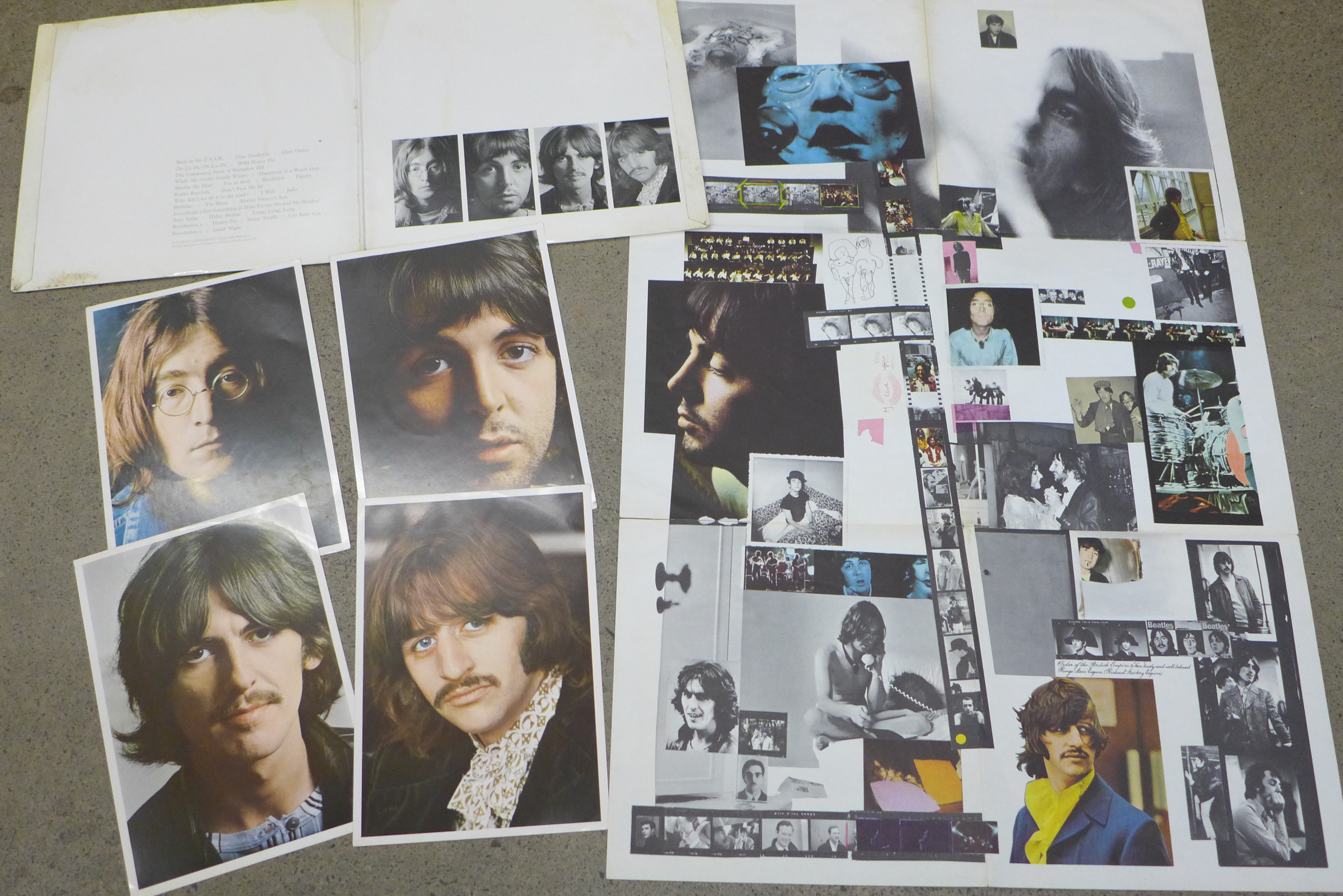 The Beatles White Album, top opener with poster and portrait photos, number 0159676 - Image 2 of 3