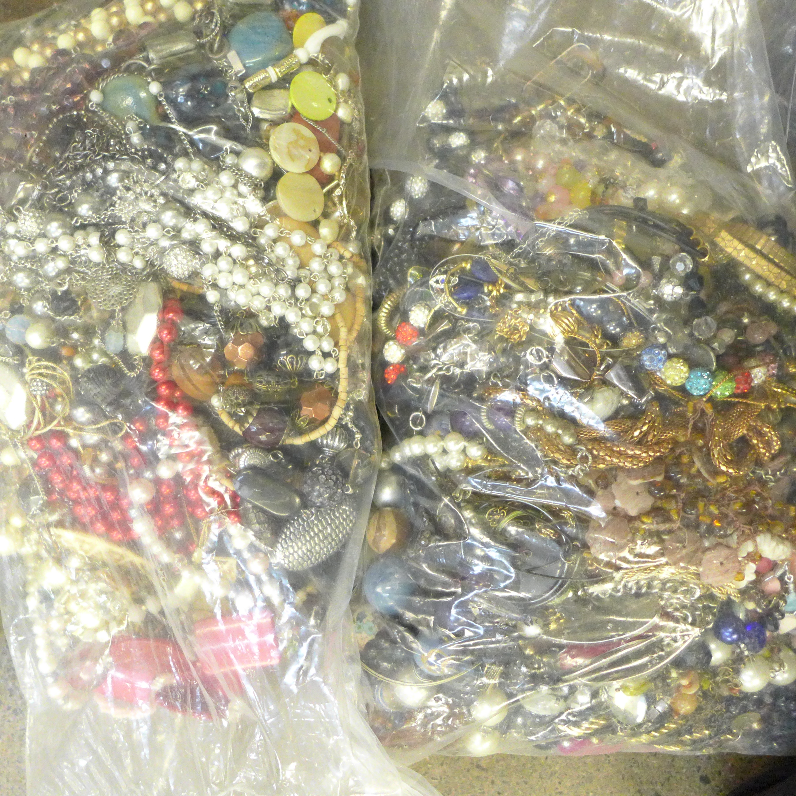 Three bags of costume jewellery - Image 2 of 2