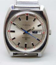 An Everite automatic 25 day/date wristwatch