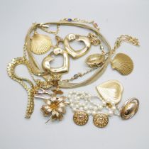 Costume jewellery including Christian Dior and YSL