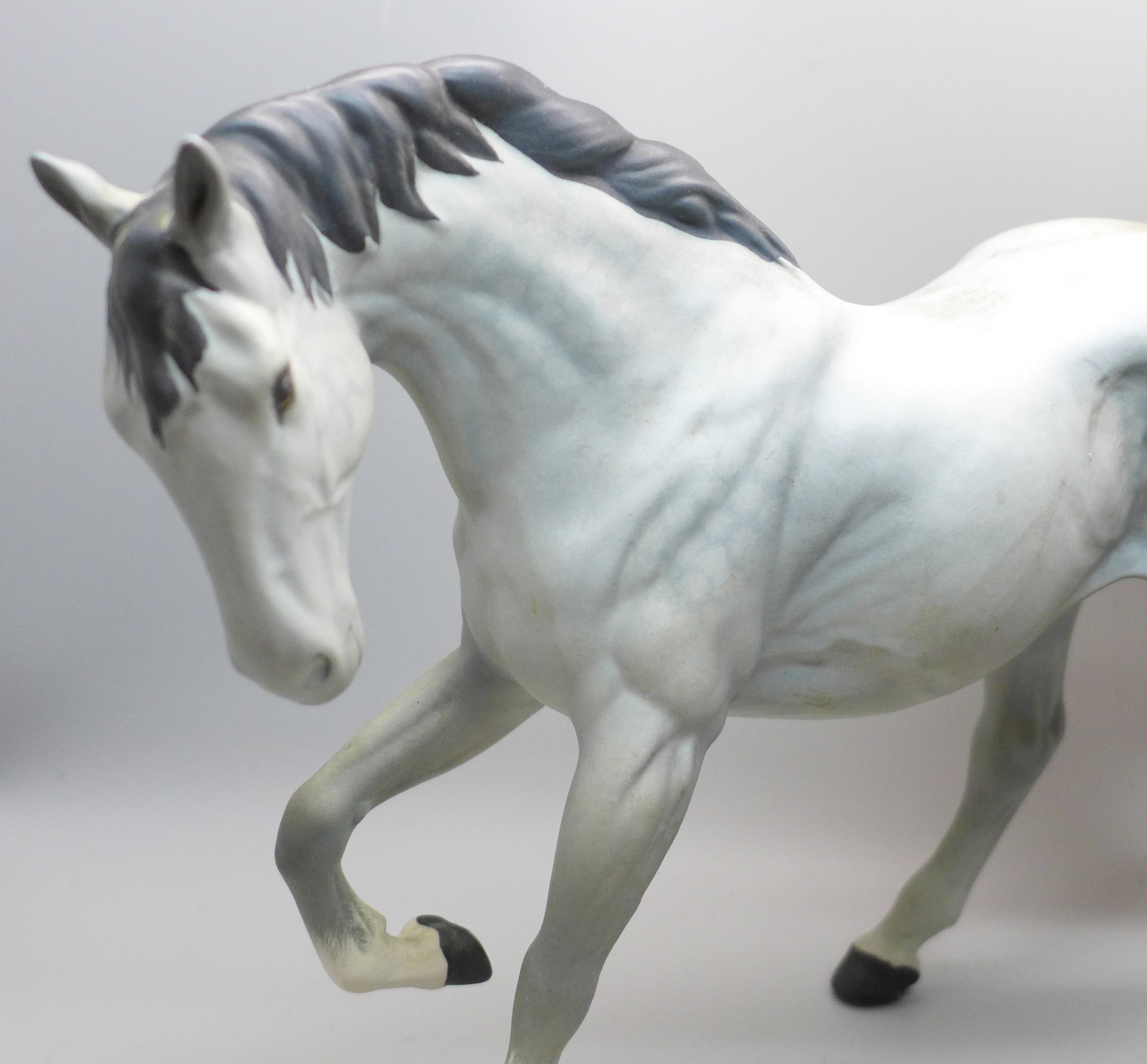 Two Beswick horse figures, hind leg on black horse restored - Image 2 of 6