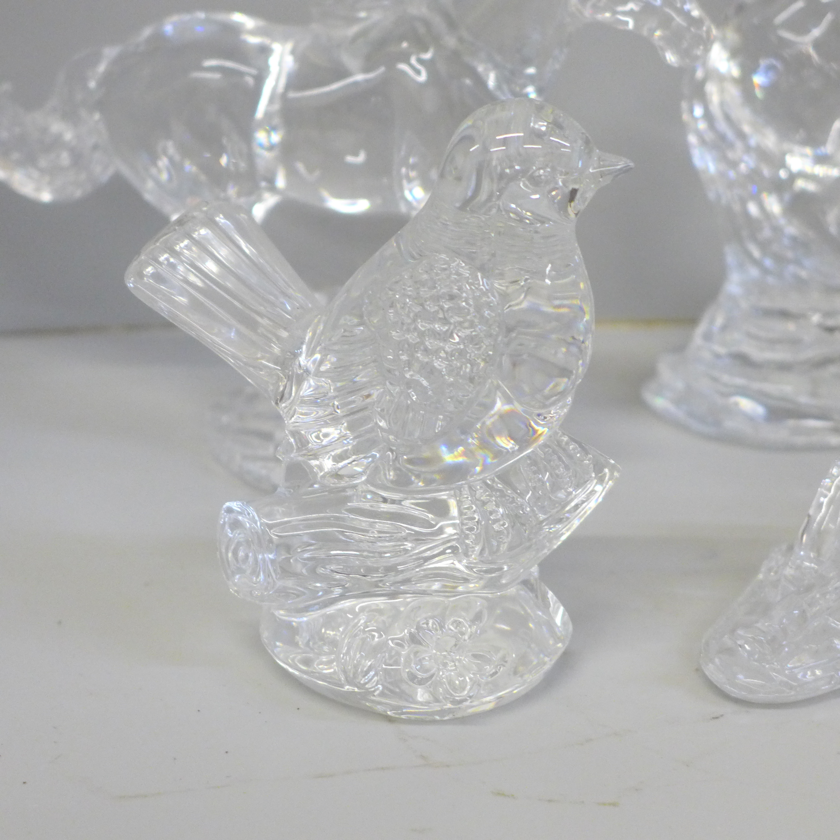 Six Waterford Crystal animal sculptures, Rearing Horse, Galloping Horse, Horse Grazing and Laying - Image 2 of 5