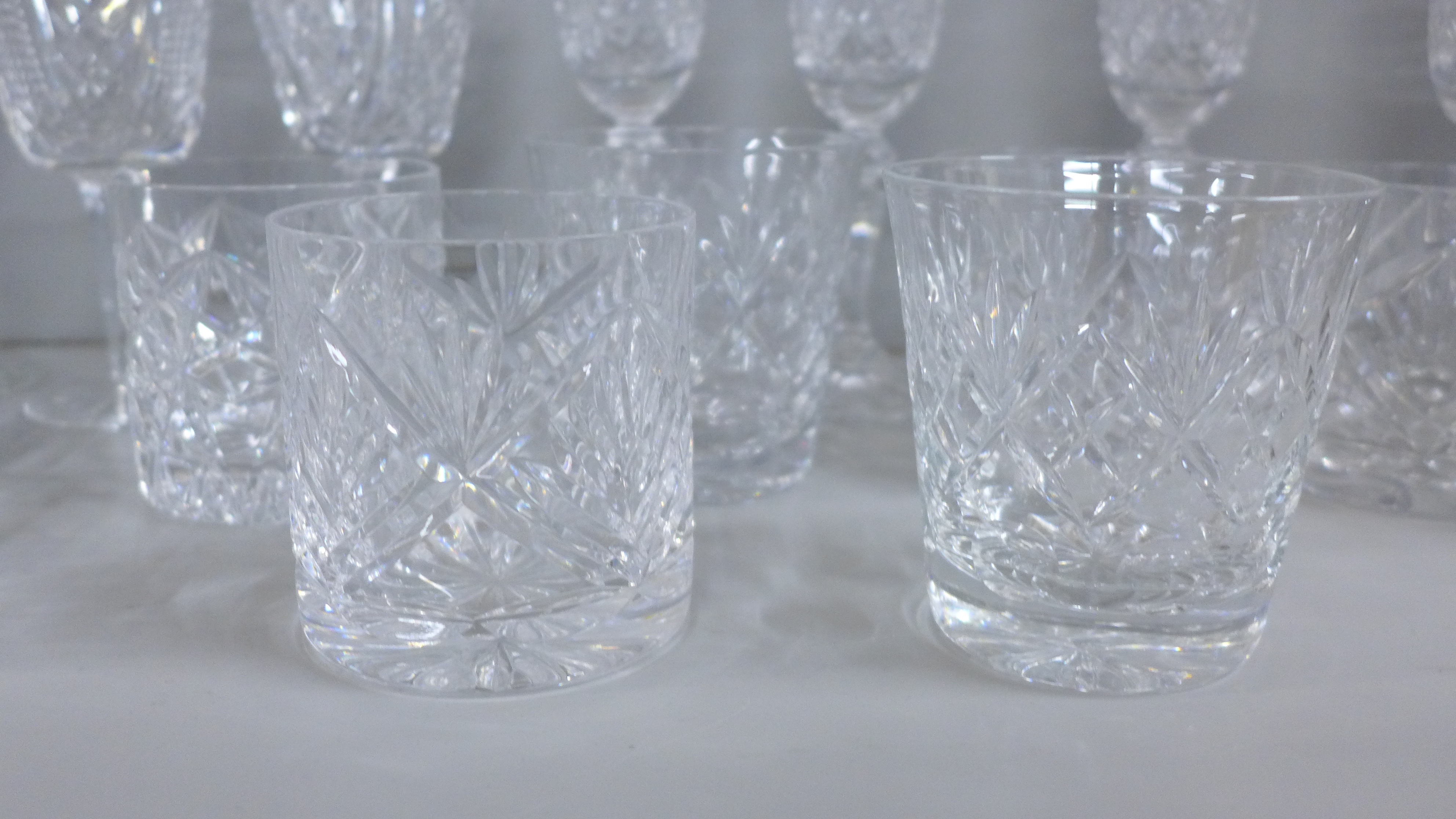 A collection of lead crystal glass including four Galway champagne flutes, four Waterford Crystal - Image 4 of 4