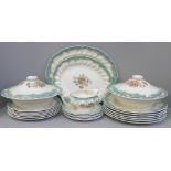 Royal Doulton Kingswood D3601 part dinner service with two tureens and two graduated serving plates,