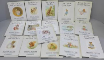 Sixteen modern Beatrix Potter books, published by F Warne & Co.