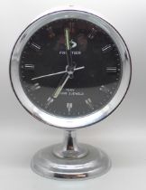 A Frontier 7-day alarm, 2 jewels 1960-70s retro pedestal alarm clock