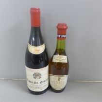 A bottle of Nuits St. George, Maison M. Doudet-Naudin, 1966 and a half bottle of Le Piat de