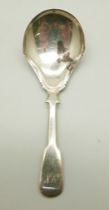 A Scottish George III silver caddy spoon, Edinburgh 1811