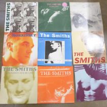 Twelve The Smiths and Morrissey LP records and 12" singles