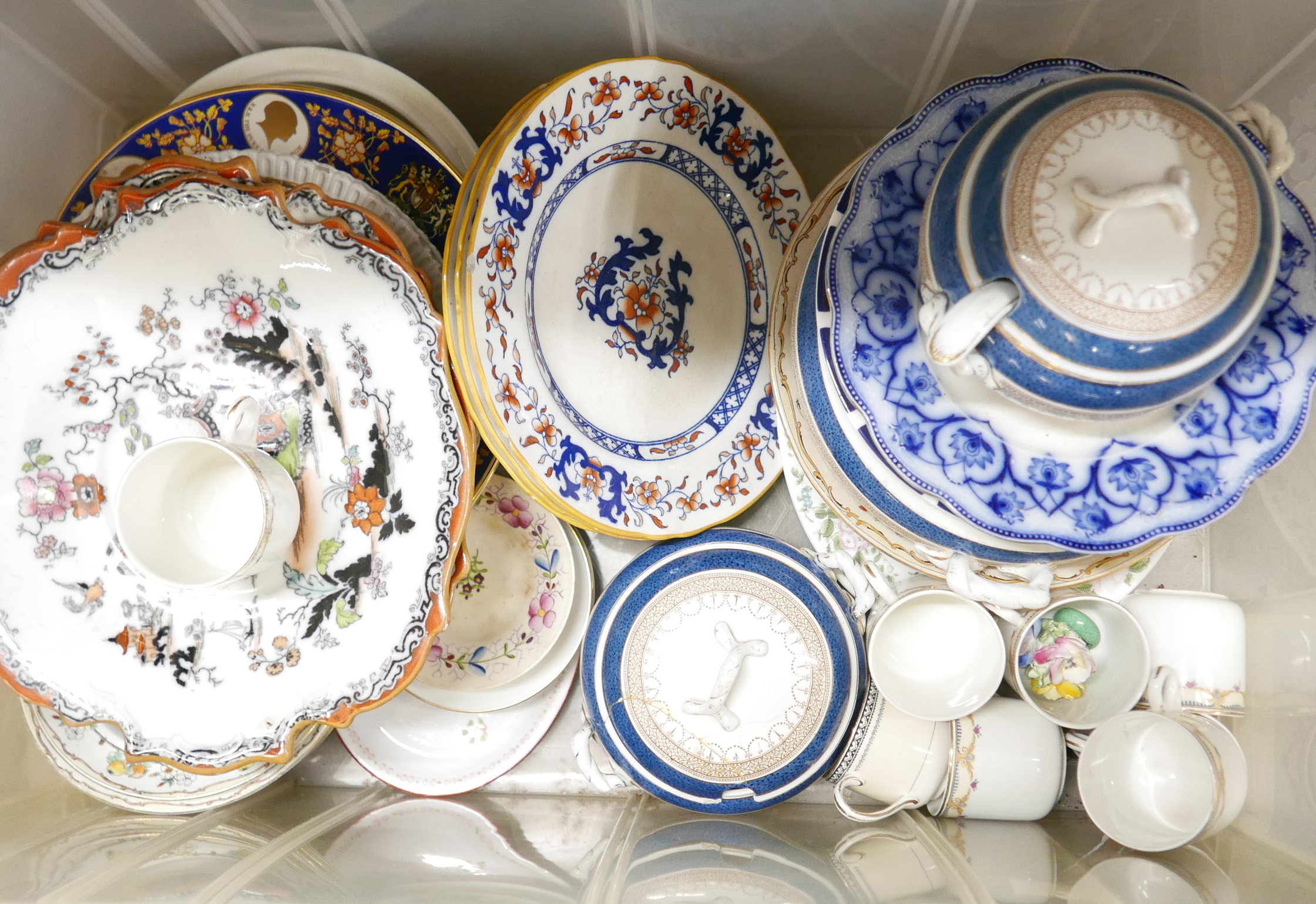 Two boxes of assorted china including Copeland Spode and Royal Doulton **PLEASE NOTE THIS LOT IS NOT - Image 2 of 3