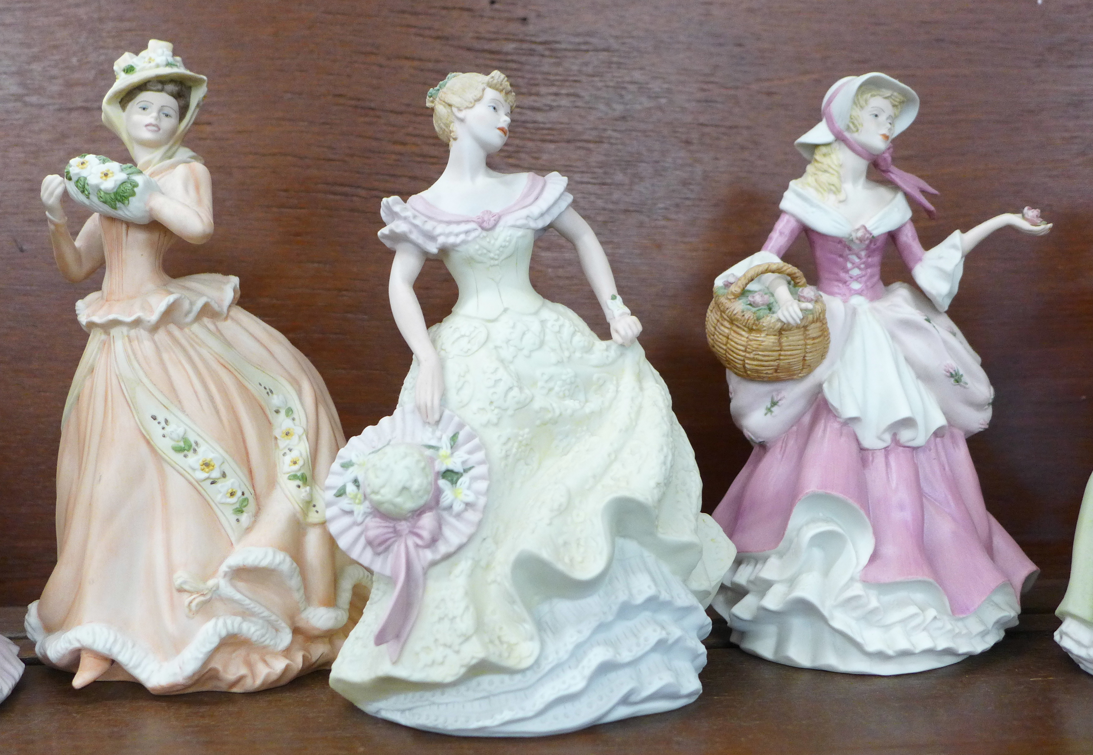 Eight Wedgwood porcelain figures of ladies, four designed by Shirley Curzon - Image 3 of 5