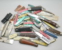 A collection of penknives