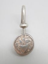 A hallmarked silver clip