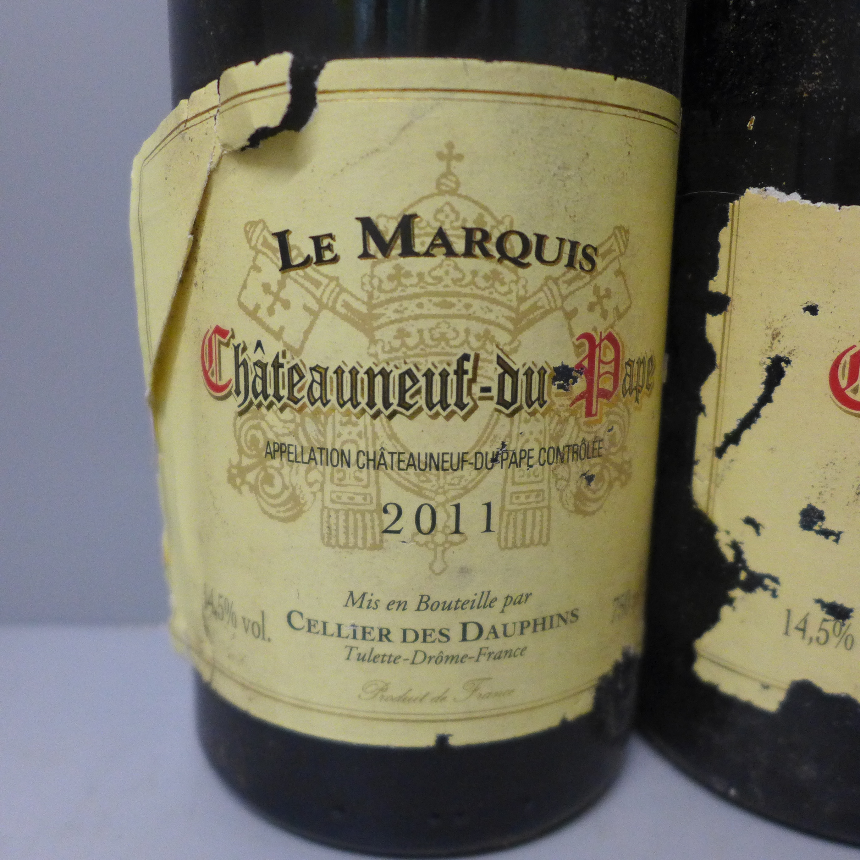 Three bottles of 2011 Chateauneuf du Pape Cellier des Dauphins **PLEASE NOTE THIS LOT IS NOT - Image 2 of 2