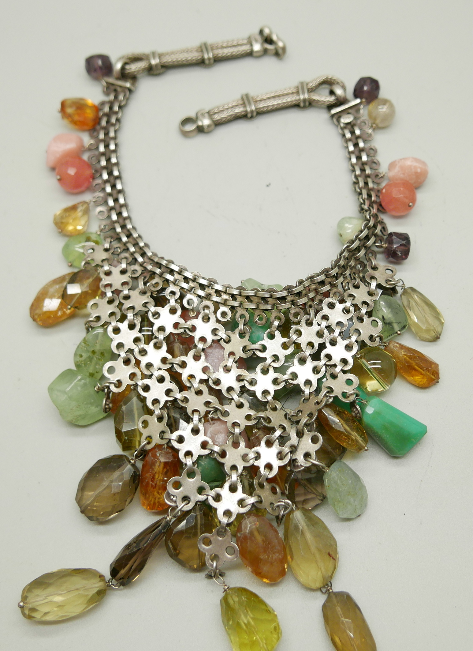 A Rajistani silver stone set necklace - Image 4 of 4
