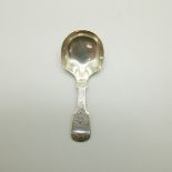 A Victorian silver caddy spoon, Birmingham 1858, George Unite
