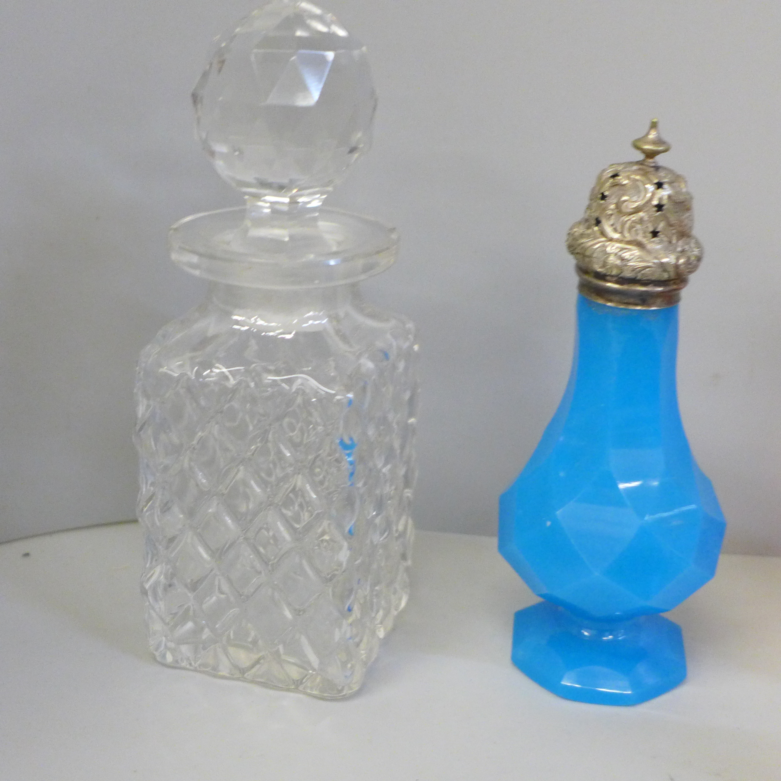 A collection of scent bottles and a glass cigarette box - Image 3 of 4