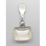 A Victorian silver caddy spoon, Birmingham 1845, George Unite