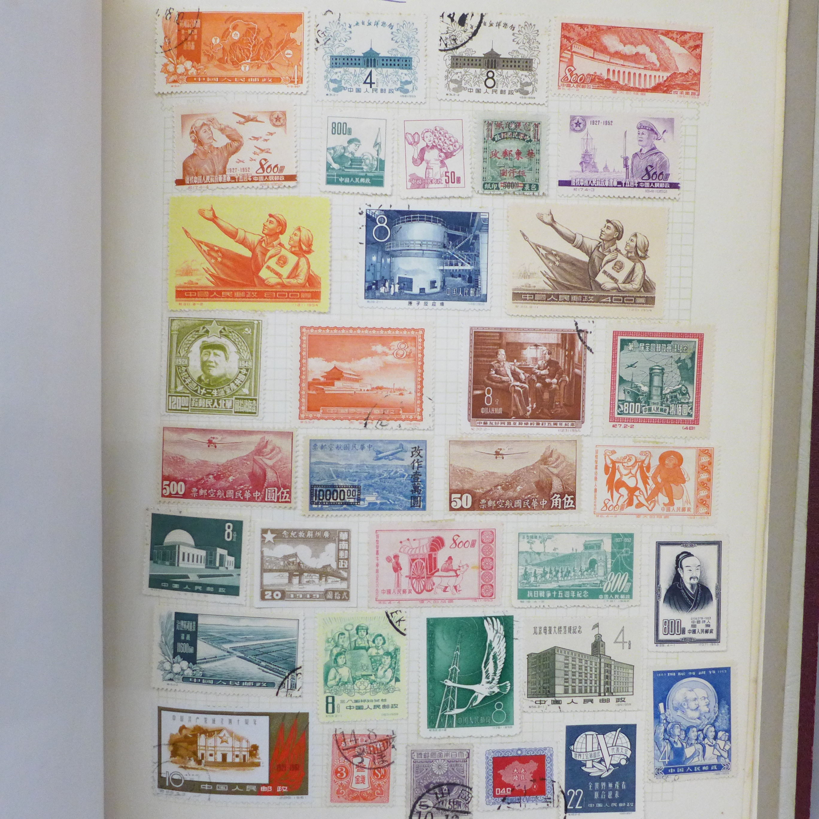 Stamps; an album of mint and used China stamps including full mint set of gymnasts in blocks of four - Image 2 of 6