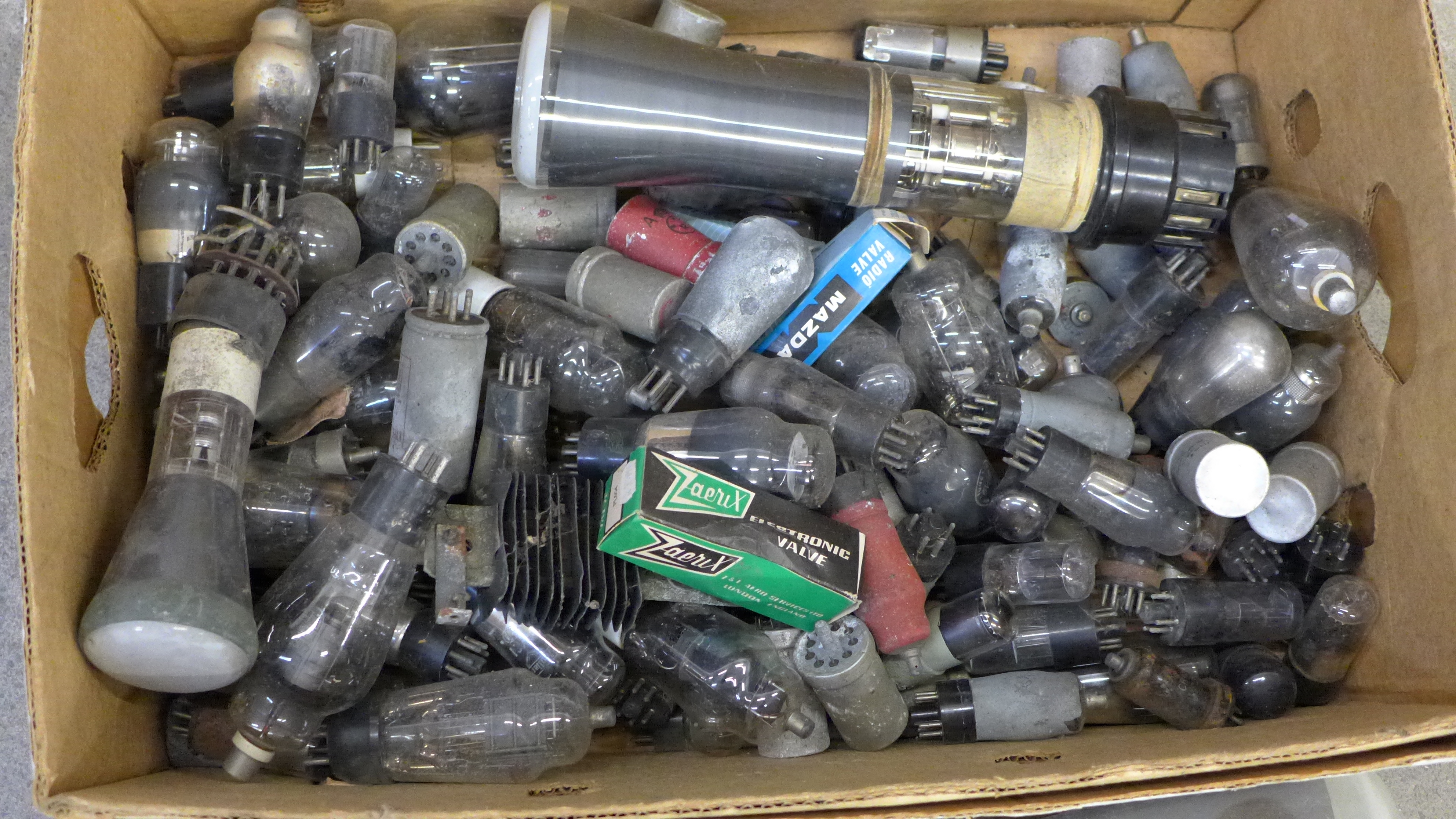 A collection of radio valves mixed sizes including two very large VCR 97 1940s TV tubes **PLEASE - Image 3 of 7