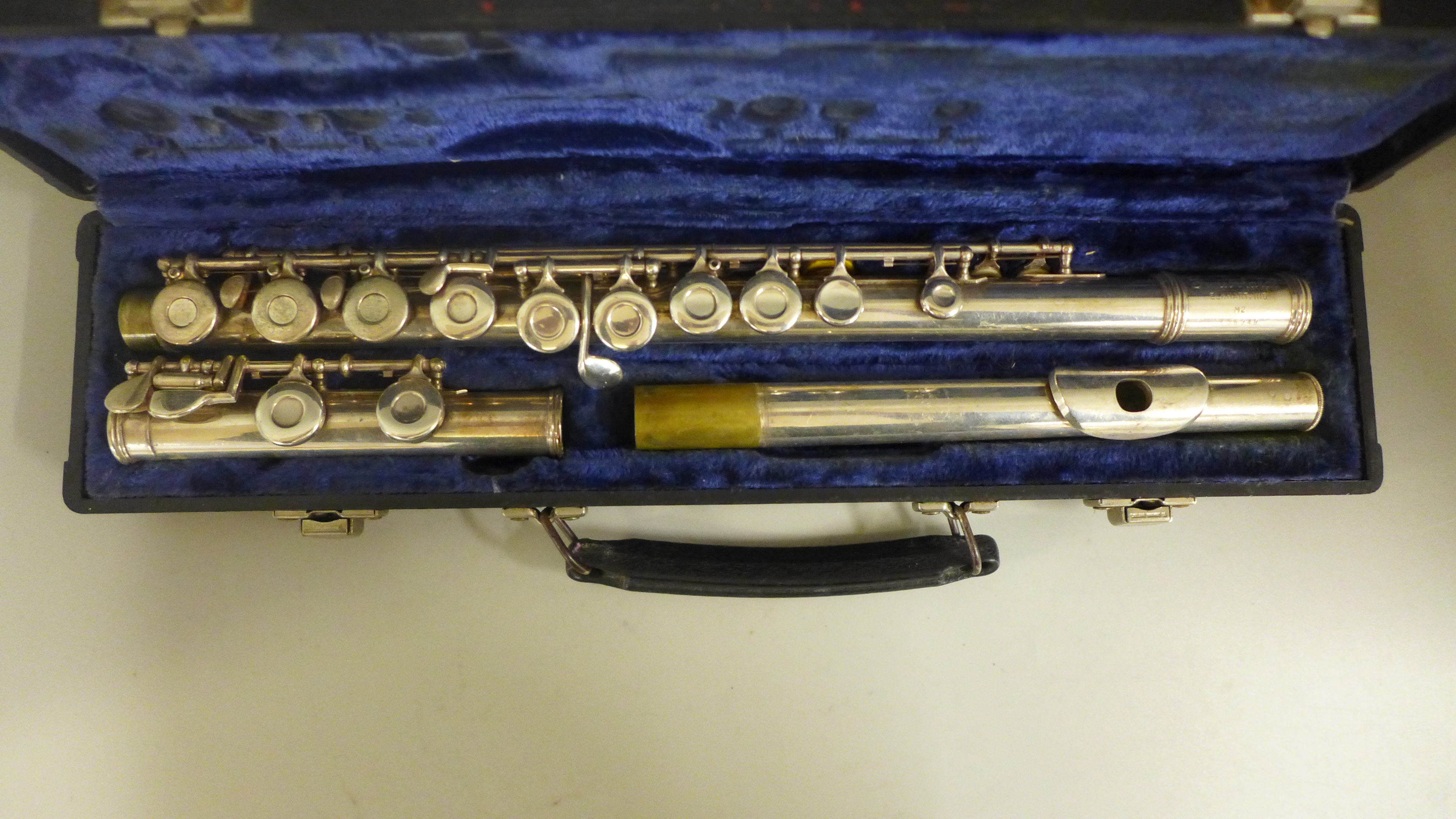 A silver plated flute, Gemeinhardt, cased - Image 2 of 3