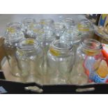 Fourteen vintage Kilner jars with lids **PLEASE NOTE THIS LOT IS NOT ELIGIBLE FOR IN-HOUSE POSTING