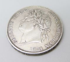 An 1822 King George IV silver crown