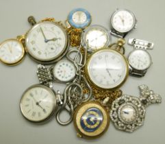 Assorted pocket, fob and pendant watches