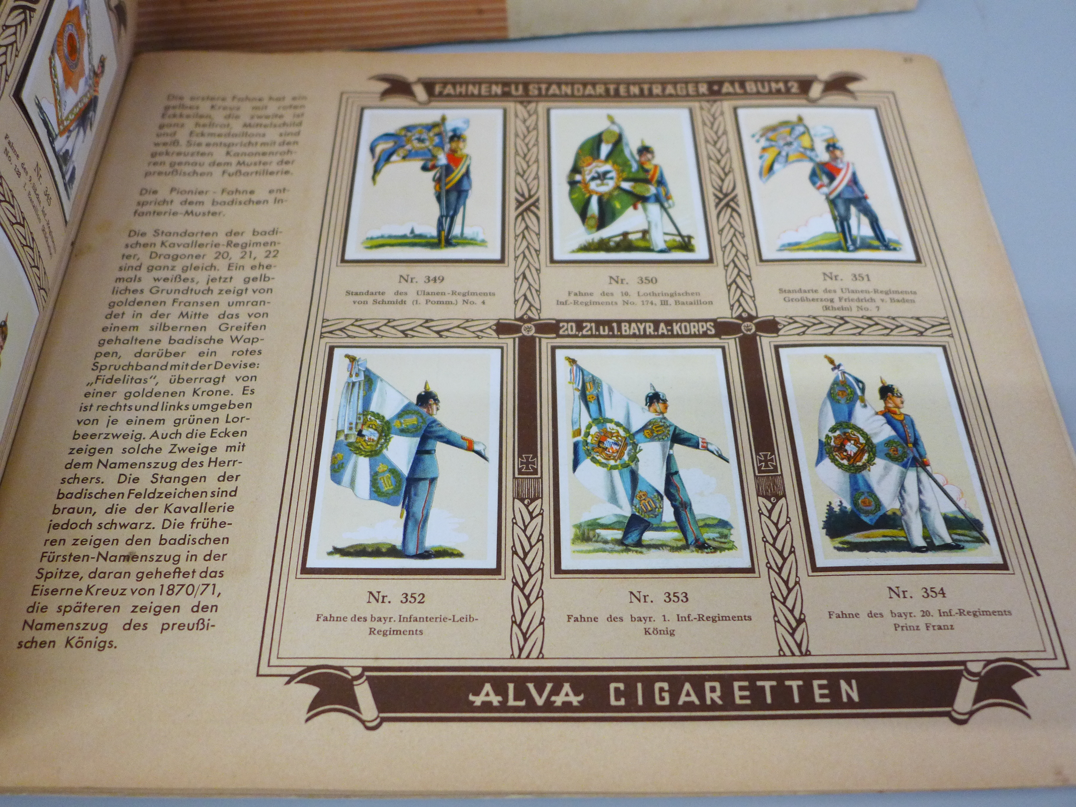 Two German cigarette card albums, Flags and Army Standards, 1930s - Image 2 of 9