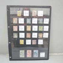 Stamps; a stocksheet of early Swiss stamps (Rayons, Seated Helvetias, etc.) all identified and