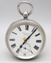 A silver Benson pocket watch