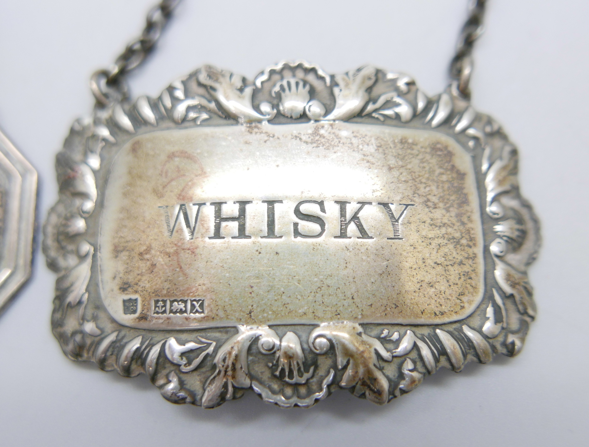 Two silver whisky labels - Image 2 of 3