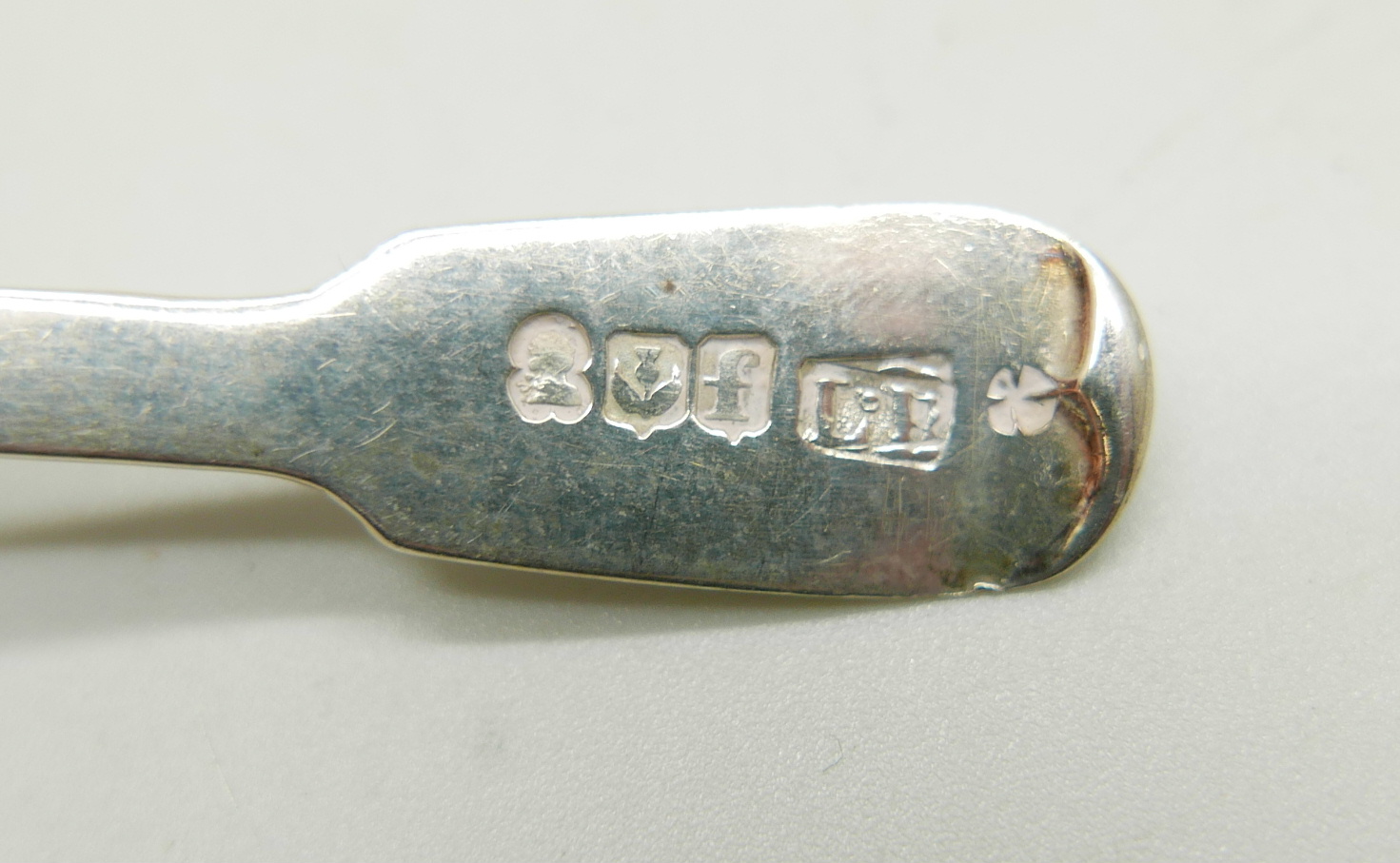 A Scottish George III silver caddy spoon, Edinburgh 1811 - Image 2 of 2